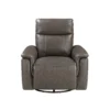 BM345321_1 Jen Manual Swivel Glider Reclining Chair, Dark Brown Top Grain Leather