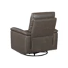 BM345321_2 Jen Manual Swivel Glider Reclining Chair, Dark Brown Top Grain Leather