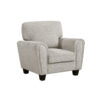 BM345326 Loi Sofa Armchair with Reversible Cushion, Transitional Gray Chenille