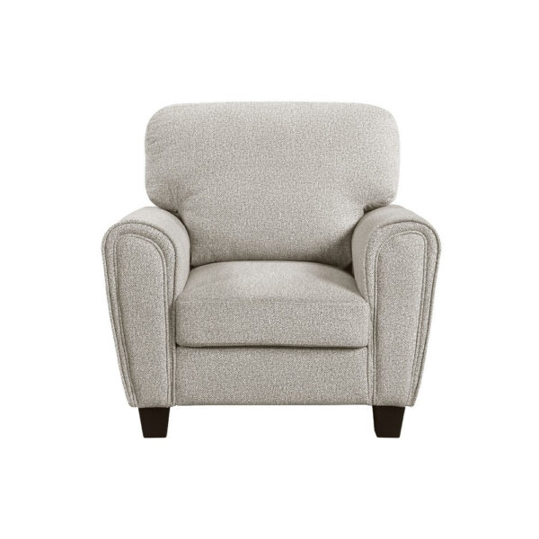 BM345326_1 Loi Sofa Armchair with Reversible Cushion, Transitional Gray Chenille