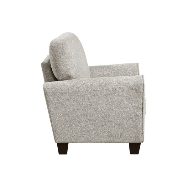 BM345326_3 Loi Sofa Armchair with Reversible Cushion, Transitional Gray Chenille