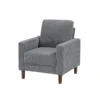 BM345334_2 Cey Sofa Armchair, Gray Corduroy Upholstery, Modern Style Brown Legs