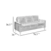 Cey Sofa, Gray Corduroy Upholstery, Modern Style Brown Legs, 77 Inch