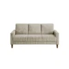 Cey Sofa, Taupe Corduroy Upholstery, Modern Style Brown Legs, 77 Inch