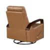 BM345346_2 Mery Swivel Glider Manual Reclining Chair, Camel Brown Faux Leather