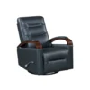 Gex Swivel Glider Manual Reclining Chair, Dark Blue Faux Leather