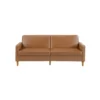 BM345361_1 Mala Sleeper Sofa, Foam Padded, Camel Brown Faux Leather, Wood Frame