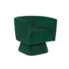 BM345362 Cabe Swivel Accent Armchair, Diamond Stitch Back, Emerald Green Velvet