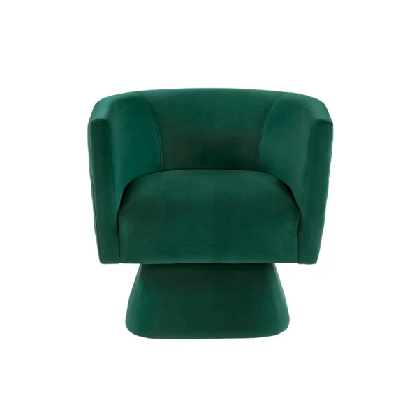 BM345362_1 Cabe Swivel Accent Armchair, Diamond Stitch Back, Emerald Green Velvet