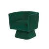 BM345362_3 Cabe Swivel Accent Armchair, Diamond Stitch Back, Emerald Green Velvet