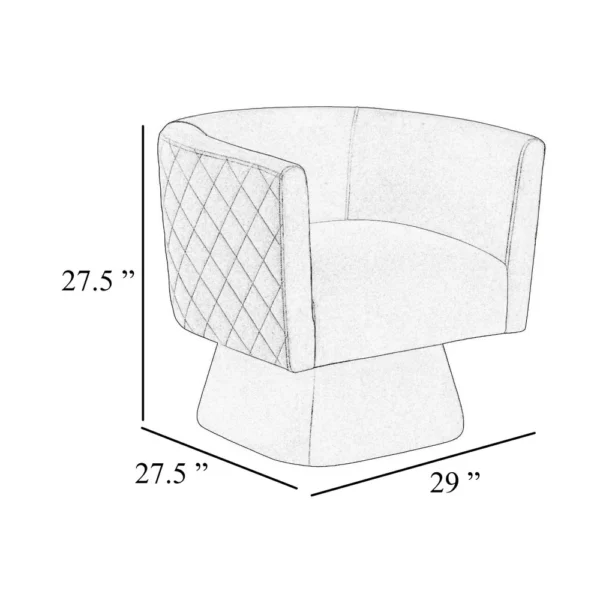 BM345362_4 Cabe Swivel Accent Armchair, Diamond Stitch Back, Emerald Green Velvet