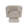 Cabe Swivel Accent Armchair, Diamond Stitch Back, Taupe Brown Velvet