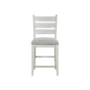 BM345375_1 Wen Counter Height Chair Set of 2, Gray Fabric Seat, Weathered White