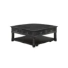 Riel Cocktail Coffee Table w Storage, 38 Inch Lift Top, Charcoal Black