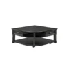 Riel Cocktail Coffee Table w Storage, 38 Inch Lift Top, Charcoal Black