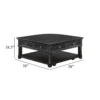Riel Cocktail Coffee Table w Storage, 38 Inch Lift Top, Charcoal Black