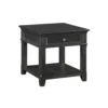 Riel Side End Table w USB Port, 27 Inch Top, 1 Drawer, Charcoal Black