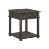 BM345392 Leky Side End Table, 24 Inch, 1 Drawer with Lower Open Shelf, Brown