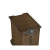 BM345395_2 Rox Chairside End Table, 22 Inch, 1 Glass Door w USB A and C Ports, Brown
