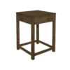 BM345403 Belinda Corner Table, 22 Inch Top, Stretcher Base, Brown Gray Veneer