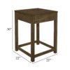 BM345403_4 Belinda Corner Table, 22 Inch Top, Stretcher Base, Brown Gray Veneer