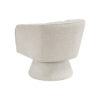 Shea Swivel Accent Chair, Beige Boucle Fabric, Channel Stitched