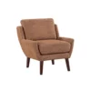 Veny Accent Armchair, Burnt Orange Chenille, Solid Wood Angled Legs
