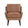 Veny Accent Armchair, Burnt Orange Chenille, Solid Wood Angled Legs