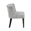 Vasu Accent Chair, Vertical Accents on Curved Back, Gray Polyester