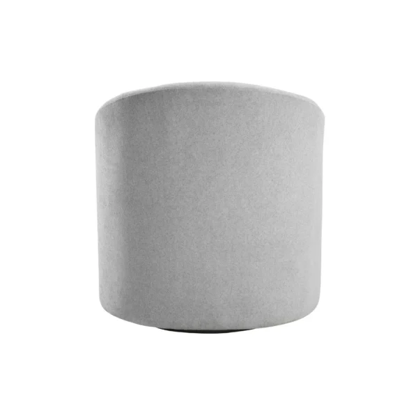 Saho Swivel Accent Chair, Barrel Style, Foam Padded, Light Gray Boucle