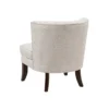BM345433_2 Rose Accent Chair, Button Tufted Wingback, Beige Polyester, Brown Legs