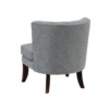 Rose Accent Chair, Button Tufted Wingback, Dark Gray Polyester, Brown