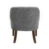 BM345436_2 Beca Accent Armchair, Button Tufted Back, Sloped Arms, Gray Polyester
