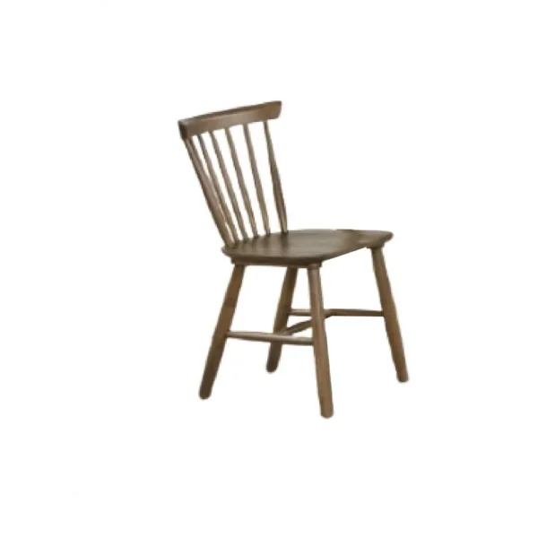 Baylee 7pc Dining Table Set with 6 Farmhouse Chairs, Walnut Brown Wood