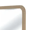 Tanya Dresser Mirror, Beveled Curved Edge, Natural Brown Wood 40x46