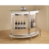 Contemporary Bar Unit with Clear Acrylic Front , White