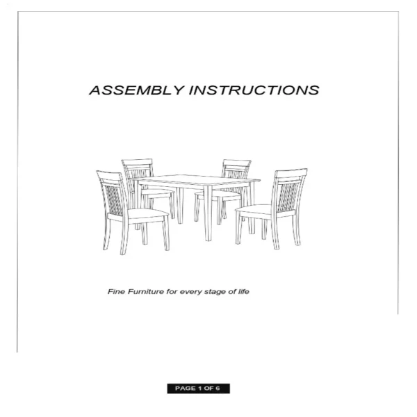 BM69424_page-0001 Classy 5 Piece Wooden Dining Table Set, Brown