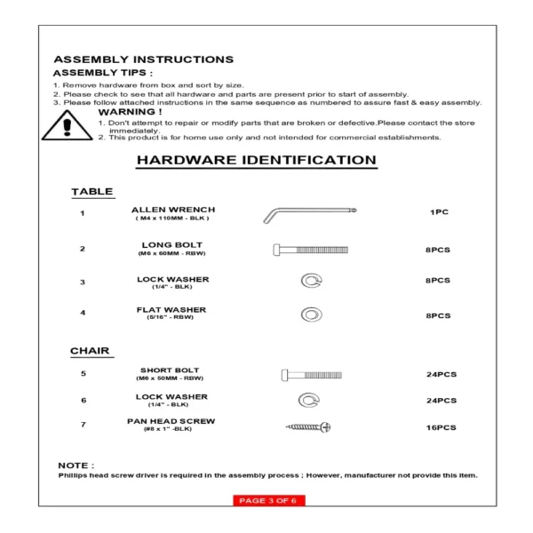BM69424_page-0003 Classy 5 Piece Wooden Dining Table Set, Brown