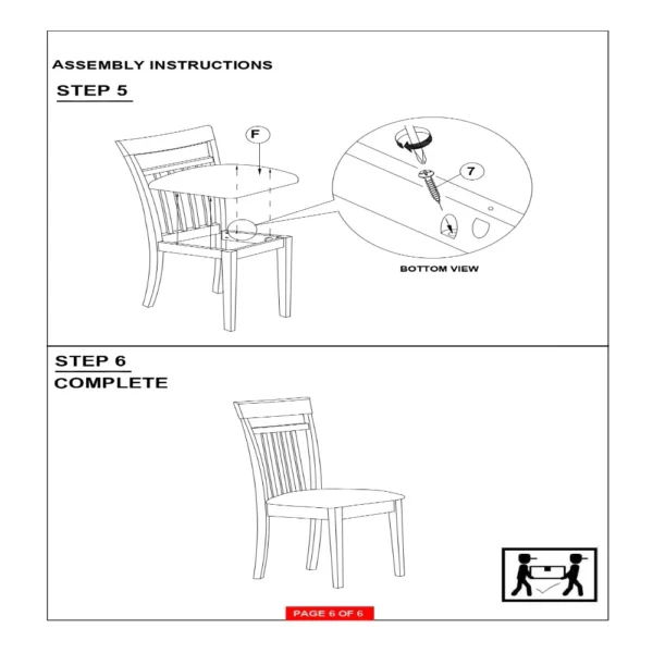 BM69424_page-0006 Classy 5 Piece Wooden Dining Table Set, Brown