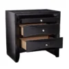 BM69441_1 Wooden 2 Drawer Nightstand with tray, Black