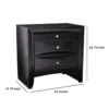 BM69441_4 Wooden 2 Drawer Nightstand with tray, Black