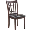 Contemporary Armless Dining Side Chair, Espresso Brown & Black, Set of 2