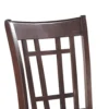 Contemporary Armless Dining Side Chair, Espresso Brown & Black, Set of 2