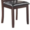 Contemporary Armless Dining Side Chair, Espresso Brown & Black, Set of 2