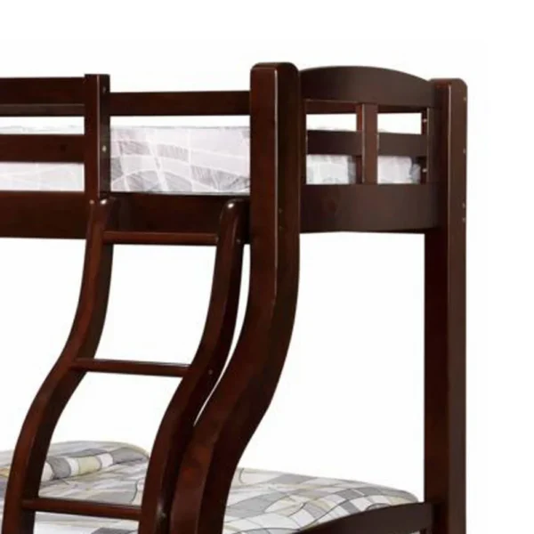 Curved Wood Design Twin/full Bunk Bed, Brown