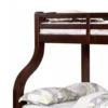 Curved Wood Design Twin/full Bunk Bed, Brown