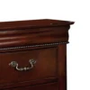 FOA-CM7260N_1 2 Drawer Wooden Nightstand with Hidden Top Drawer and Metal Handles, Brown