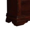 FOA-CM7260N_3 2 Drawer Wooden Nightstand with Hidden Top Drawer and Metal Handles, Brown