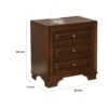 FOA-CM7302CH-N_4 Wooden Night Stand With 3 Drawers In Cherry Brown
