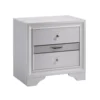 Contemporary Solid Wood Night Stand With Jewelry Drawers, White